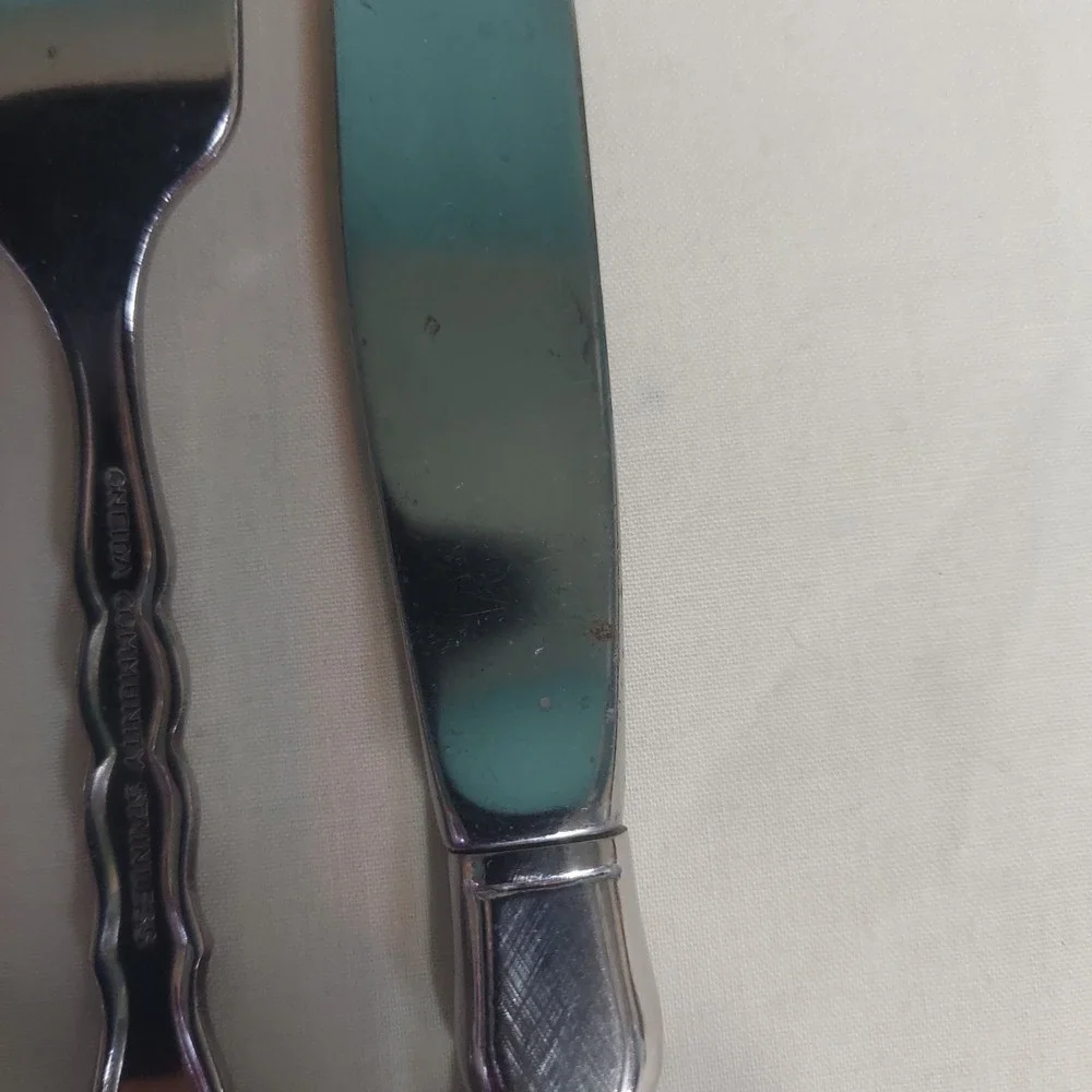 Oneida Community Cello Flatware 5pc Salad ,Dinner Fork, Coffee, Soup Spoon,knife - Picture 4 of 4